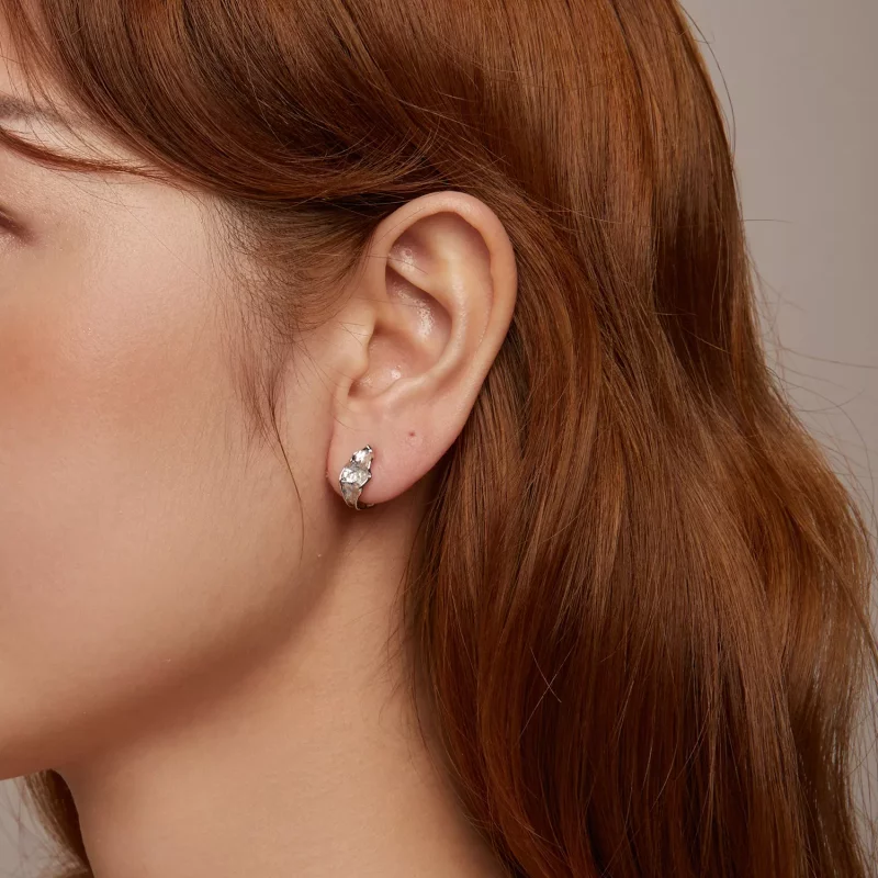 (imagen para) Pendientes de plata brillante estilo PANDORA - BSE1062 - Ver 10