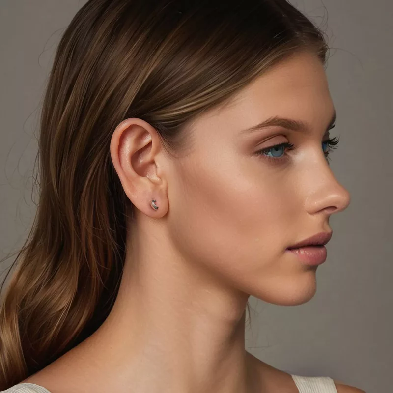 (imagen para) Pendientes de rompecabezas con forma de corazón estilo PANDORA - SCE1770 - Ver 7