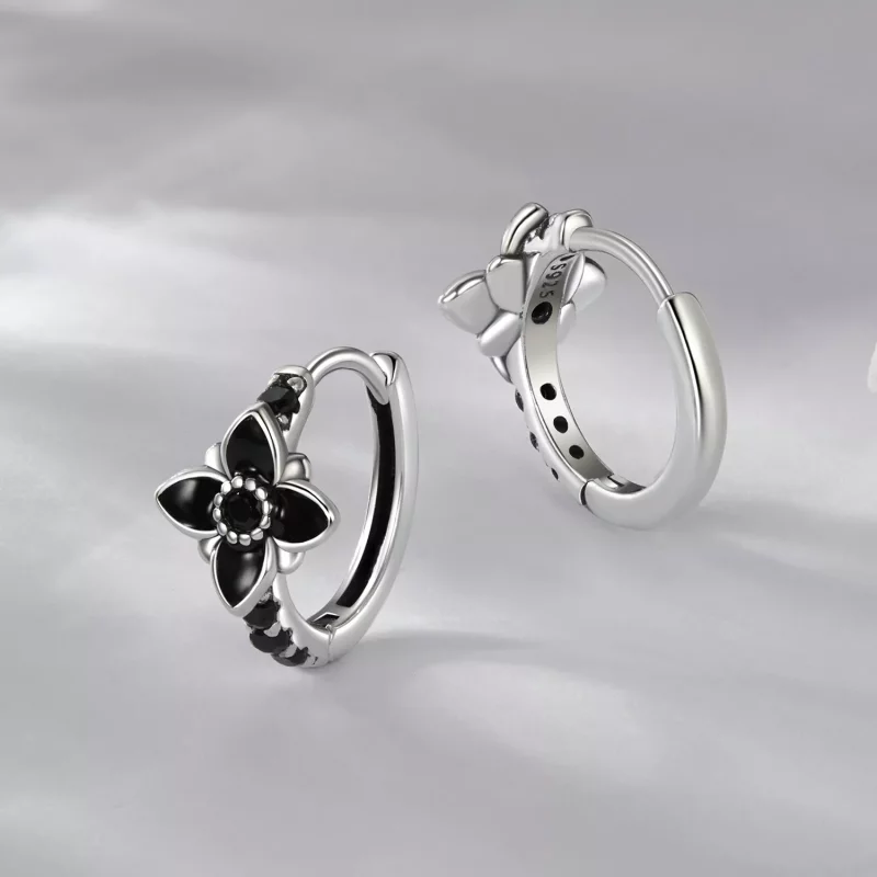 (imagen para) Pendientes estilo PANDORA con diseño de flor de noche - SCE1801 - Ver 3