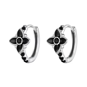 (imagen para) Pendientes estilo PANDORA con diseño de flor de noche - SCE1801