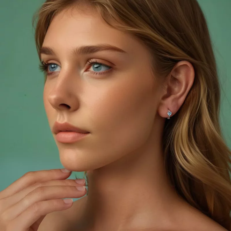 (imagen para) Pendientes estilo PANDORA Corazón del mar - BSE1099 - Ver 7