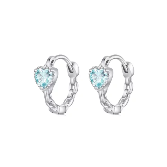 (imagen para) Pendientes estilo PANDORA Corazón del mar - BSE1099