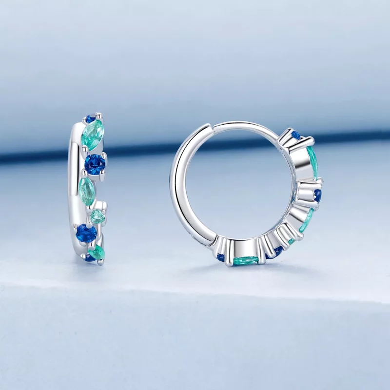(imagen para) Pendientes estilo PANDORA Gravel - BSE1059 - Ver 2