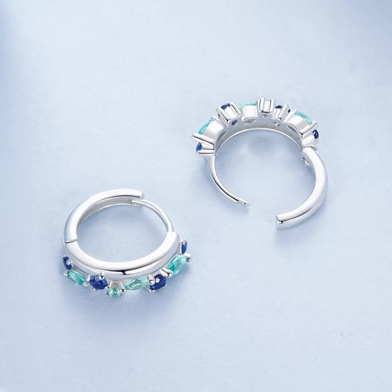 (imagen para) Pendientes estilo PANDORA Gravel - BSE1059 - Ver 4