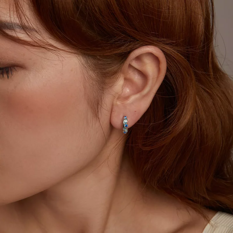 (imagen para) Pendientes estilo PANDORA Gravel - BSE1059 - Ver 9