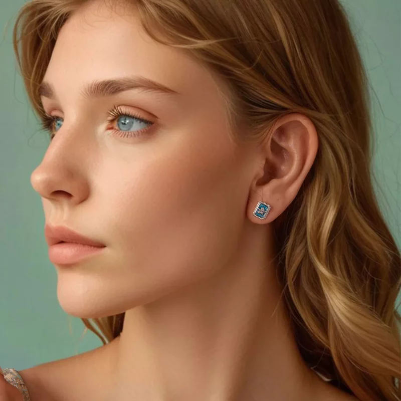 (imagen para) Pendientes estilo retro con estrellas de PANDORA - SCE1796 - Ver 7
