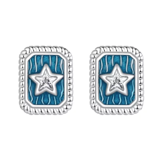 (imagen para) Pendientes estilo retro con estrellas de PANDORA - SCE1796