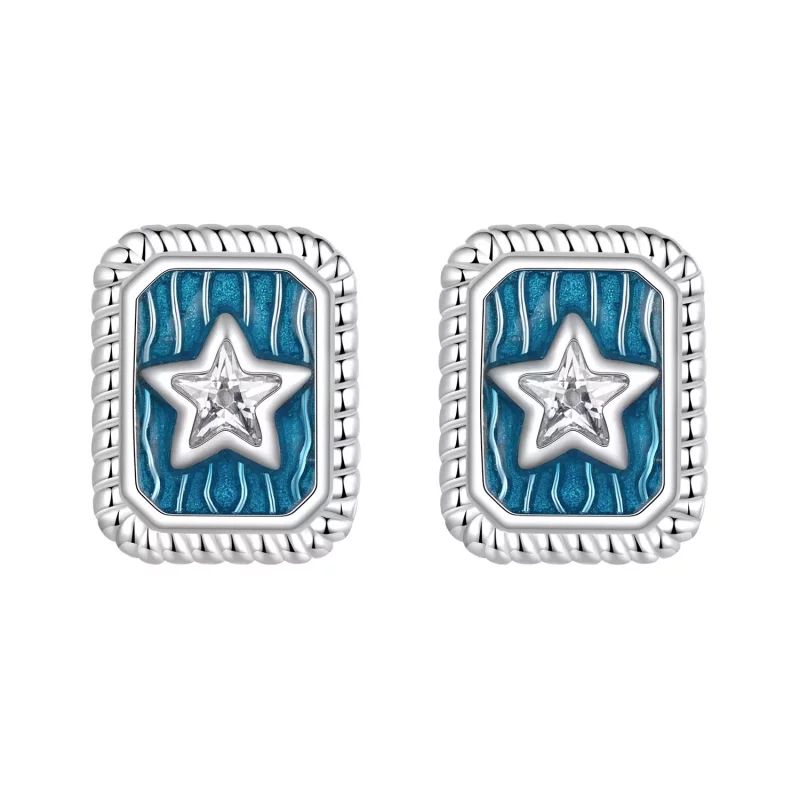 (imagen para) Pendientes estilo retro con estrellas de PANDORA - SCE1796