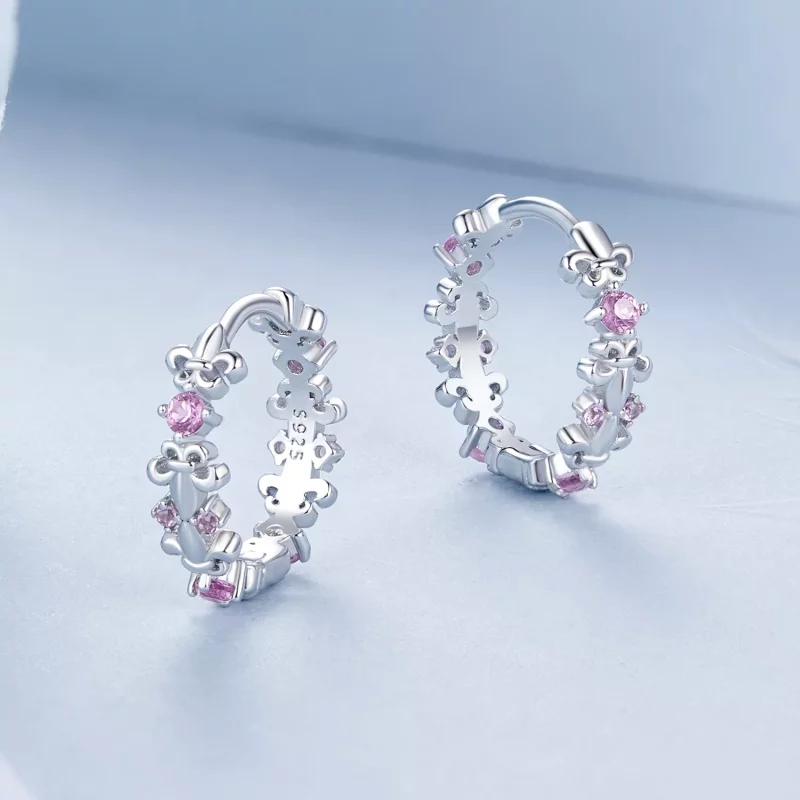 (imagen para) Pendientes Iris estilo PANDORA - BSE1046 - Ver 3