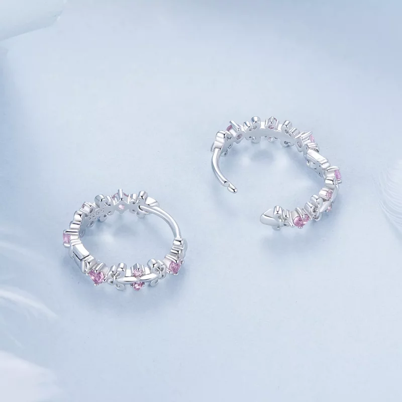 (imagen para) Pendientes Iris estilo PANDORA - BSE1046 - Ver 4