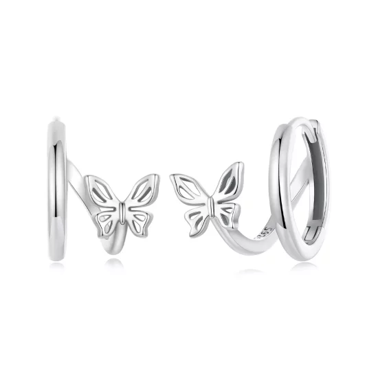 (imagen para) Pendientes mariposa estilo PANDORA - SCE1766
