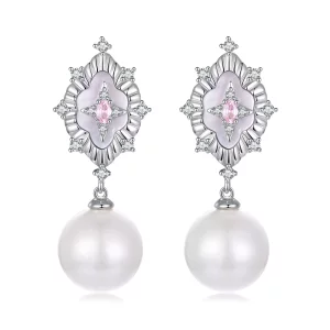 (imagen para) Pendientes PANDORA Style Starlight en color rosa - YIE246