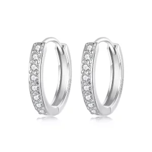 Pendientes sencillos de plata de ley estilo PANDORA - BSE1060-AM (imagen para) Pendientes sencillos de plata de ley estilo PANDORA - BSE1060-AM