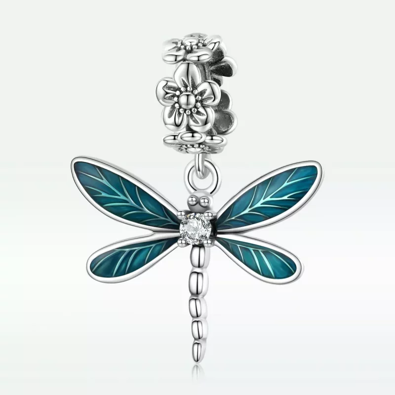(imagen para) Precioso colgante de libélula estilo PANDORA - BSC521 - Ver 3