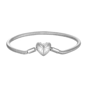 (imagen para) Pulsera básica con corazón y estrella estilo PANDORA - BSB196