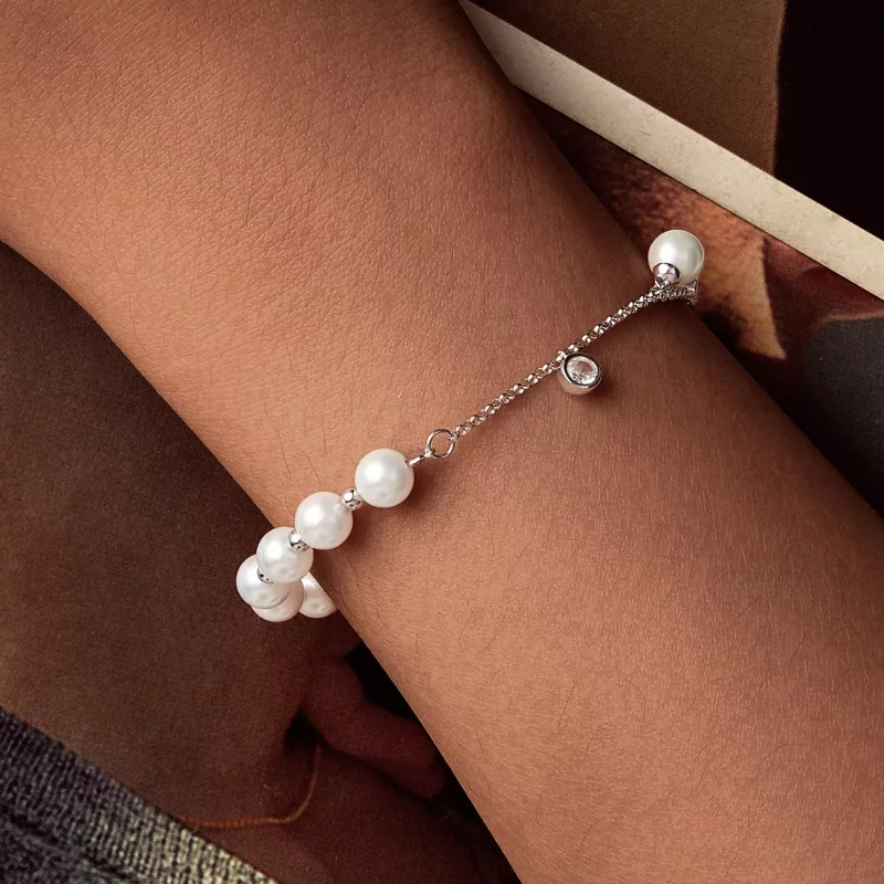 (imagen para) Pulsera con borlas y cuentas de concha estilo PANDORA - BSB189 - Ver 3