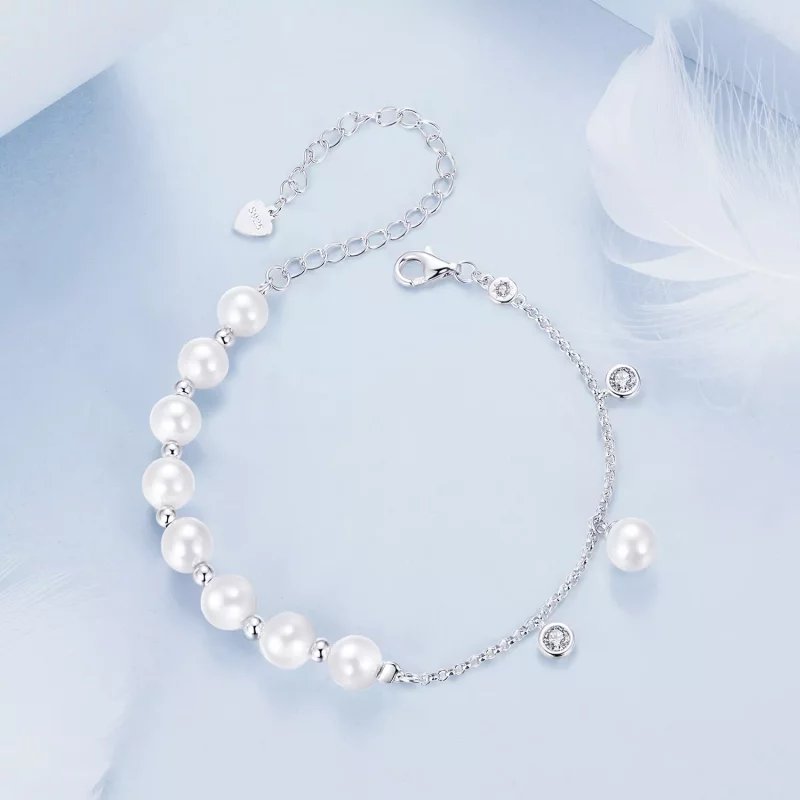 (imagen para) Pulsera con borlas y cuentas de concha estilo PANDORA - BSB189 - Ver 4