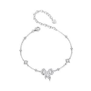 (imagen para) Pulsera con lazo brillante estilo PANDORA - BSB188