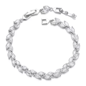(imagen para) Pulsera de hoja de olivo estilo PANDORA - YIB069-A