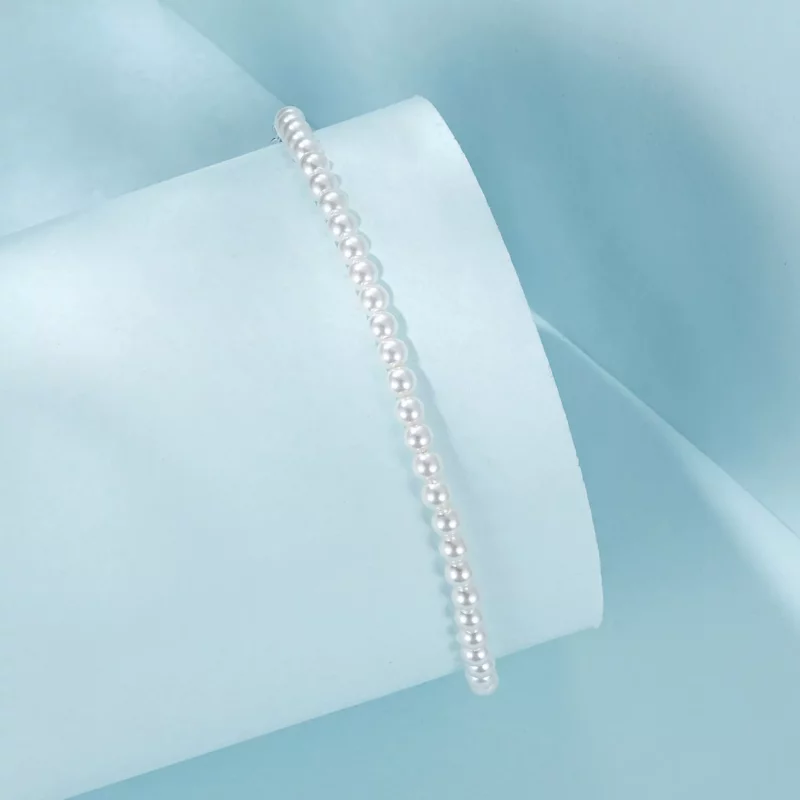 (imagen para) Pulsera de perlas blancas australianas estilo PANDORA - SCB280 - Ver 2