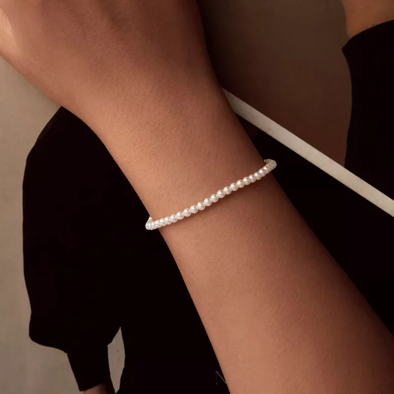 (imagen para) Pulsera de perlas blancas australianas estilo PANDORA - SCB280 - Ver 5