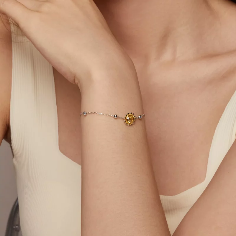 (imagen para) Pulsera estilo PANDORA con girasoles - SCB282 - Ver 9