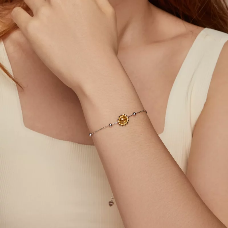 (imagen para) Pulsera estilo PANDORA con girasoles - SCB282 - Ver 10