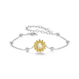 (imagen para) Pulsera estilo PANDORA con girasoles - SCB282