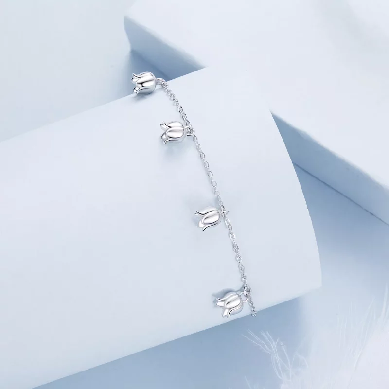 (imagen para) Pulsera estilo PANDORA con lirio de los valles - BSB183 - Ver 2