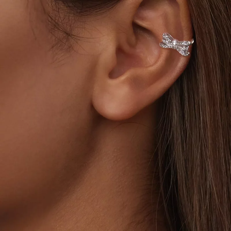 (imagen para) Puño para oreja con lazo estilo PANDORA - YIE248 - Ver 6