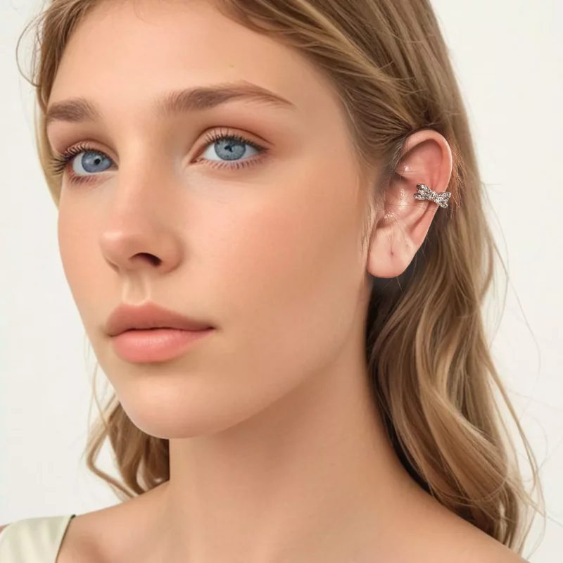 (imagen para) Puño para oreja con lazo estilo PANDORA - YIE248 - Ver 7