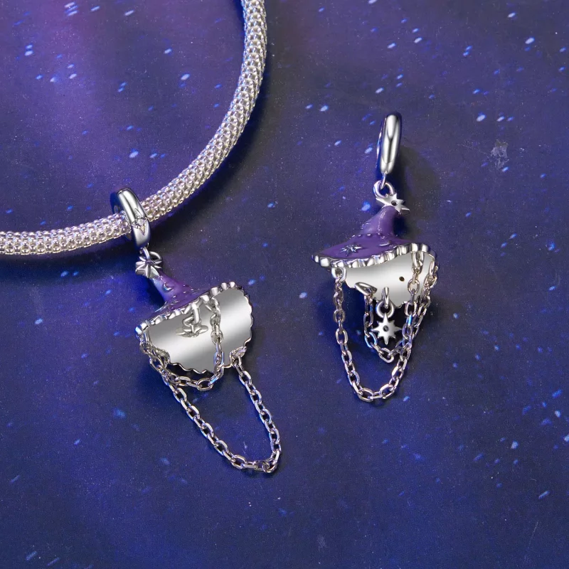 (imagen para) Sombrero de bruja que brilla en la oscuridad estilo PANDORA - SCC2894 - Ver 6