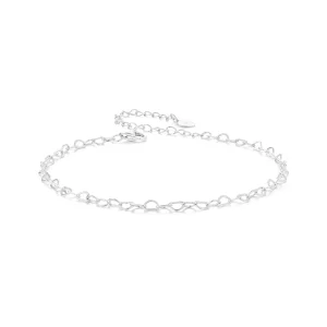 (imagen para) Tobillera con forma de corazón estilo PANDORA - BST007