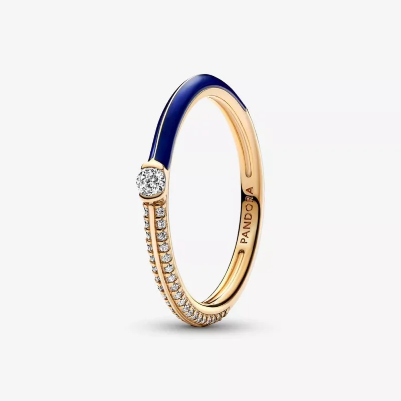 (imagen para) Anillo Dual Azul y Pavé de Pandora ME - 162528C01