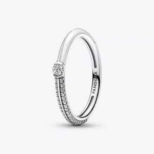 (imagen para) Anillo Dual Blanco y Pavé de Pandora ME - 192528C02