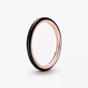 (imagen para) Anillo Esmalte Negro Pandora ME - 189655C01