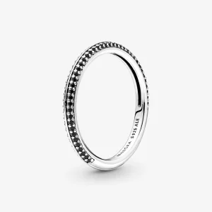 (imagen para) Anillo Negro en Pavé Pandora ME - 199679C02