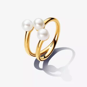 (imagen para) Anillo Pandora Abierto Perla Cultivada de Agua Dulce Tratada - 163285C01