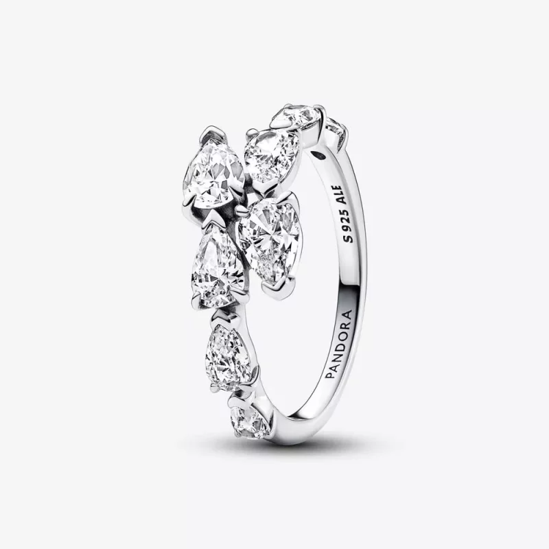 (imagen para) Anillo Pandora Banda Brillante Superpuesta - 193004C01