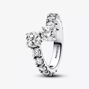 (imagen para) Anillo Pandora Banda Brillante Superpuesta - 193149C01