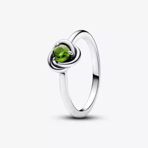 Anillo Pandora Círculo Eternity Verde Primavera - 192993C08 (imagen para) Anillo Pandora Círculo Eternity Verde Primavera - 192993C08