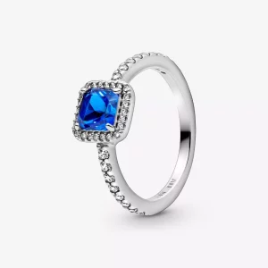 (imagen para) Anillo Pandora en plata de ley Elegancia Atemporal Azul - 198863C02
