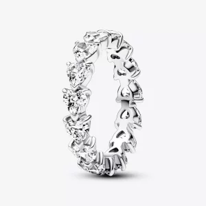 (imagen para) Anillo Pandora Eternidad Fila de Corazones - 193103C01