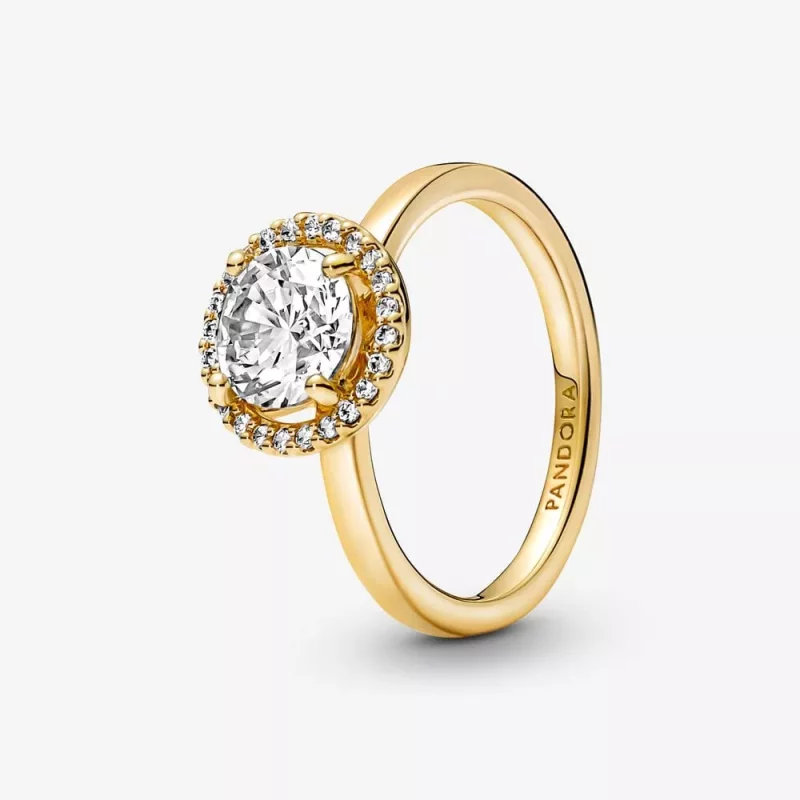 (imagen para) Anillo Pandora Halo Redondo Brillante - 161234C01