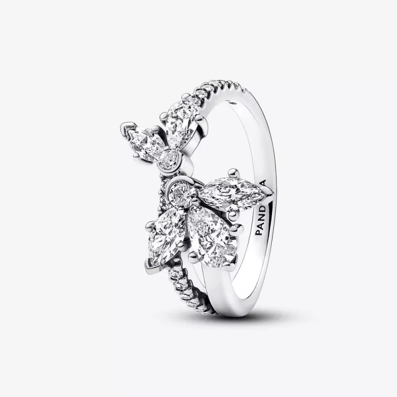 (imagen para) Anillo Pandora Herbario Brillante Asimétrico - 193023C01