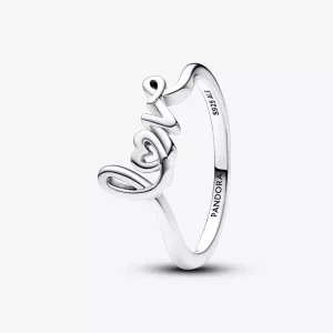 (imagen para) Anillo Pandora Love Escrito a Mano - 193058C00