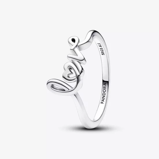 (imagen para) Anillo Pandora Love Escrito a Mano - 193058C00