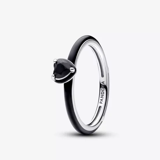 (imagen para) Anillo Pandora ME Corazón Chakra Negro - 193088C01