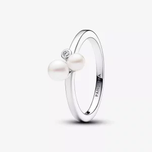 (imagen para) Anillo Pandora Dúo de Perlas Cultivadas de Agua Dulce - 193156C01