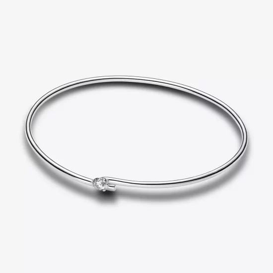 (imagen para) Brazalete abierto de diamantes cultivados en laboratorio Pandora Nova de 0,25 quilates en plata esterlina - 593220C01